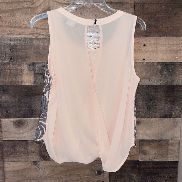ASTR Peach & Silver Sequin Tank Top - Picture 3 of 6